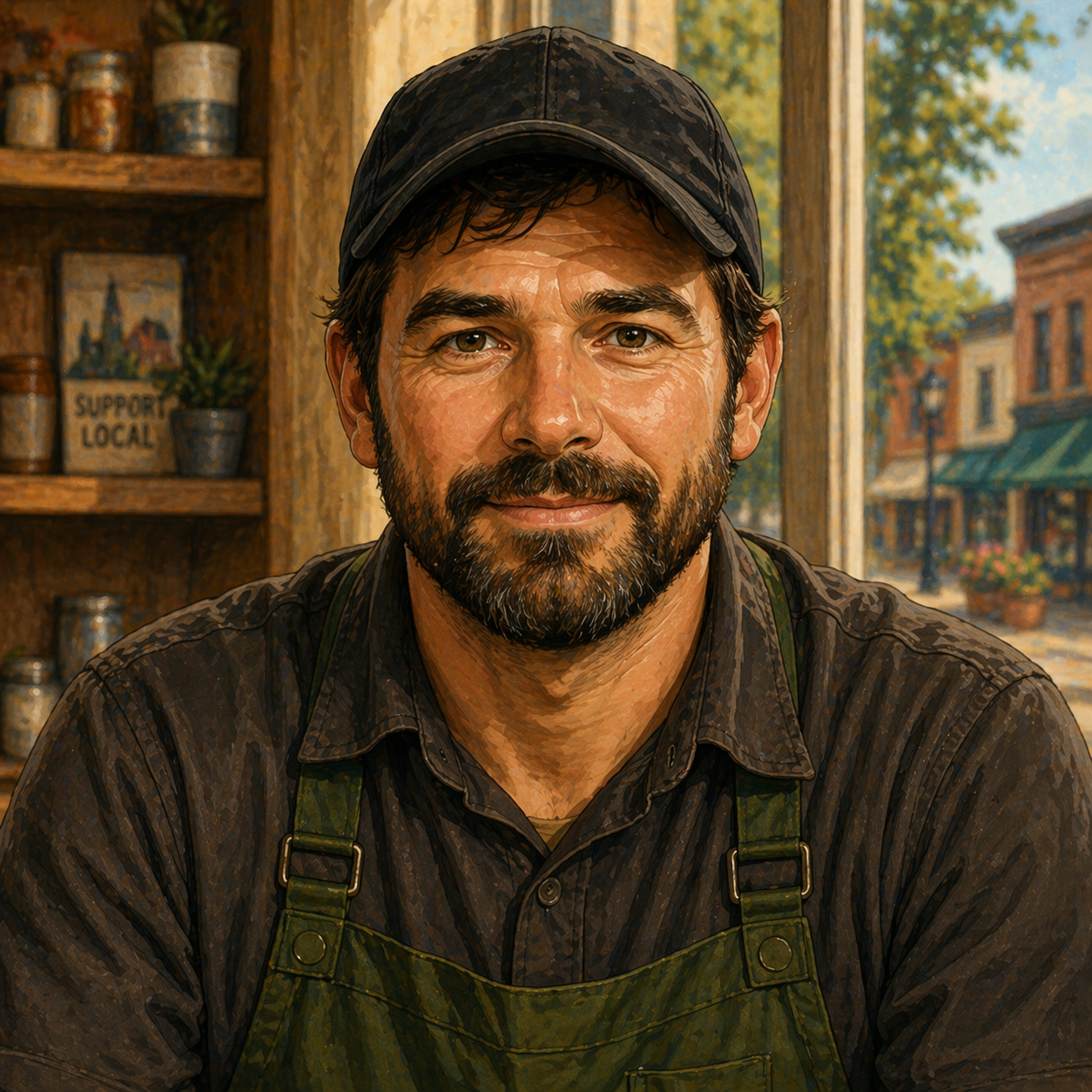 The Main-Streeter — local business owner, practical and engaged